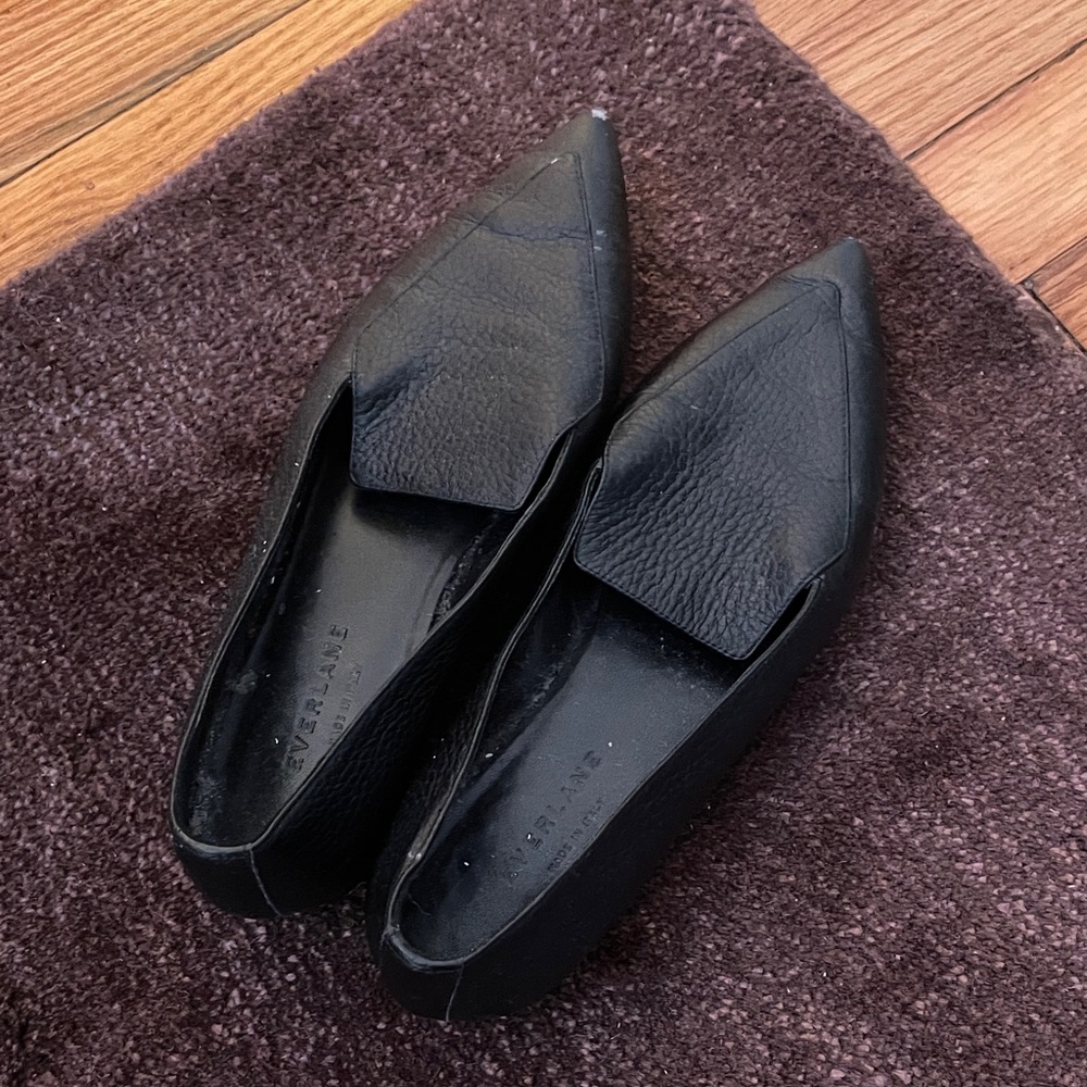 EVERLANE Black Leather Women's Flats/Loafers